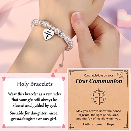 Alternative view of UNGENT THEM First Communion Gifts for Girls Charm Bracelets Handmade Jewelry Gifts