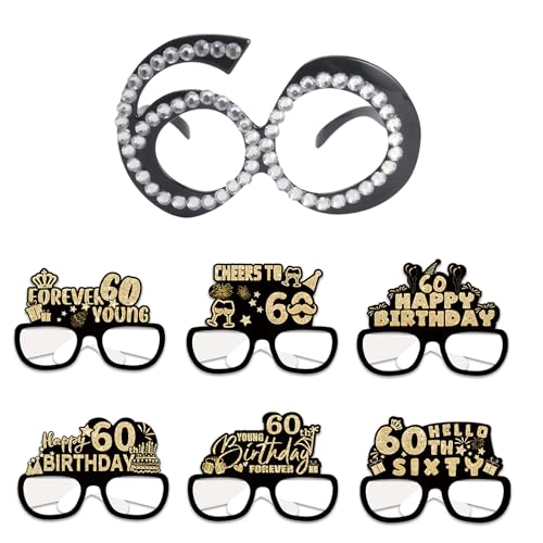 Decorazioni per feste divertenti: Il nostro set di occhiali di scena per il 60° compleanno aggiungerà divertimento ed emozione alla vostra festa di 60° compleanno, lasciando un ricordo indimenticabile.