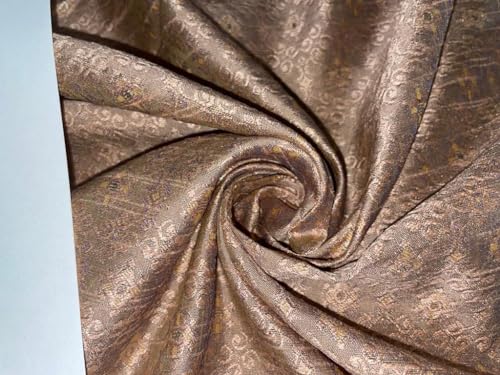Tissu brocart de soie rose 147,3 cm résistant pour costume et veste BRO904A