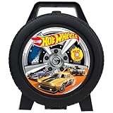 Mattel: Estojo para carro Hot Wheels 30 - Organizador em forma de roda, acessório de armazenamento, comporta veículos de brinquedo fundidos em escala 1:64, Play-Display, oficialmente licenciado