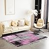 Amazon.com: Erosebridal Pink and Grey Area Rug 5x7 for Living Room Pink ...
