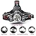 Best Sellers LED Headlamp 20000 Lumen flashlight IMPROVED LED- Rechargeable 18650 headlight flashlights Waterproof Hard Hat Light Camping Running headlamps Super Bright Headlight (Silver)