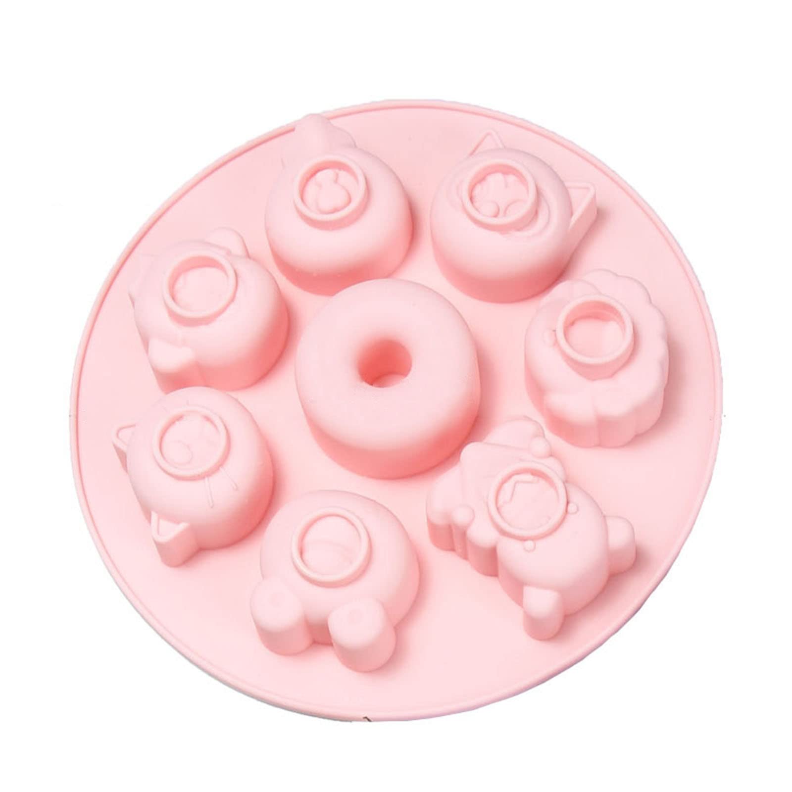MALSSE Silicone Jelly Mold Muffin Cupcake Baking Pan Non Stick Dishwasher Microwave Safe Silicone Baking Fondant Molds Cake Tools Kit