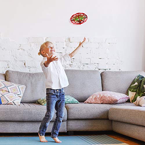 Hand Operated Drones for Kids or Adult - Interactive Infrared Induction Indoor Helicopter Ball with 360° Rotating and Shinning LED Lights,Hand-Controlled Flying Ball Toys for 5 6 7 8 9 10 11 12 Years - Thumbnail 4