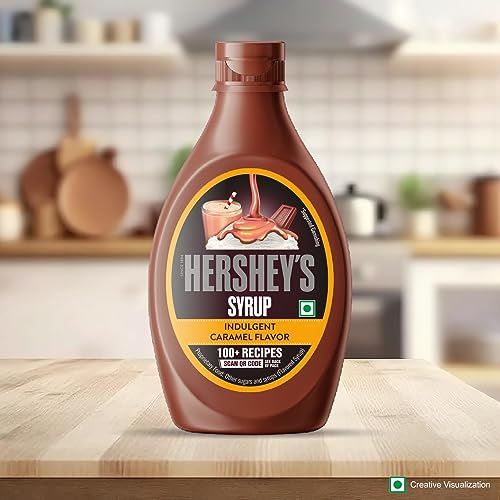Image of Hershey's Caramel Flavored Syrup | Delicious Caramel Flavor | 600 Gm Bottle (Pack of 2)
