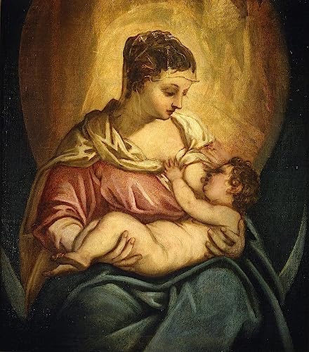 Poster dame qui allaite peinture abstraite Tintoretto émotion artistique