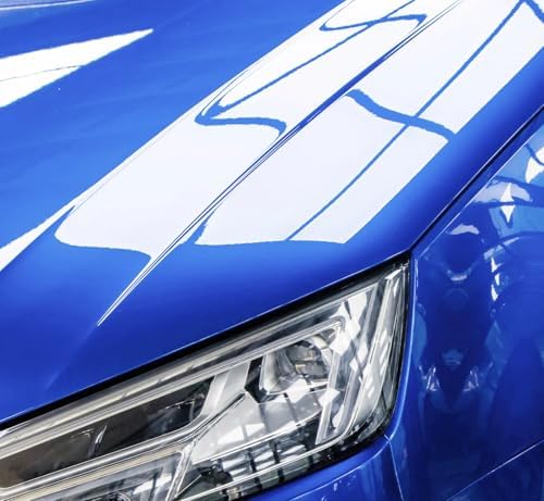 LZLRUN High Gloss Blue Vinyl Realistic Paint Car Wrap Film 1ft x 5ft - 3