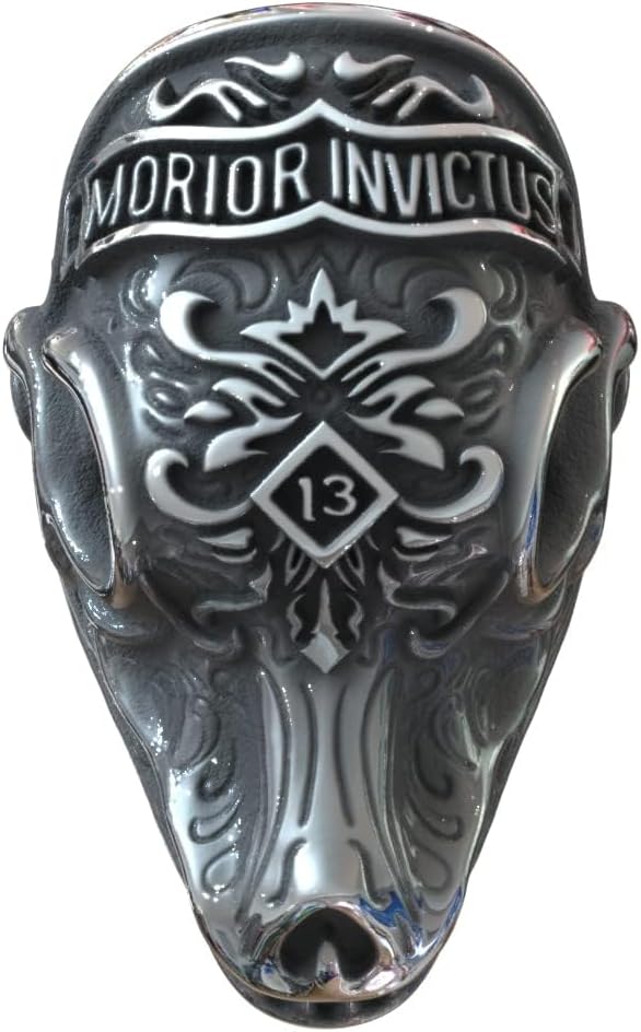 MYAROMA FINDINGS 316 Men's Rings Stainless Steel Oxide Morior Invictus Death Before Defeat Days Gone Decones Ring