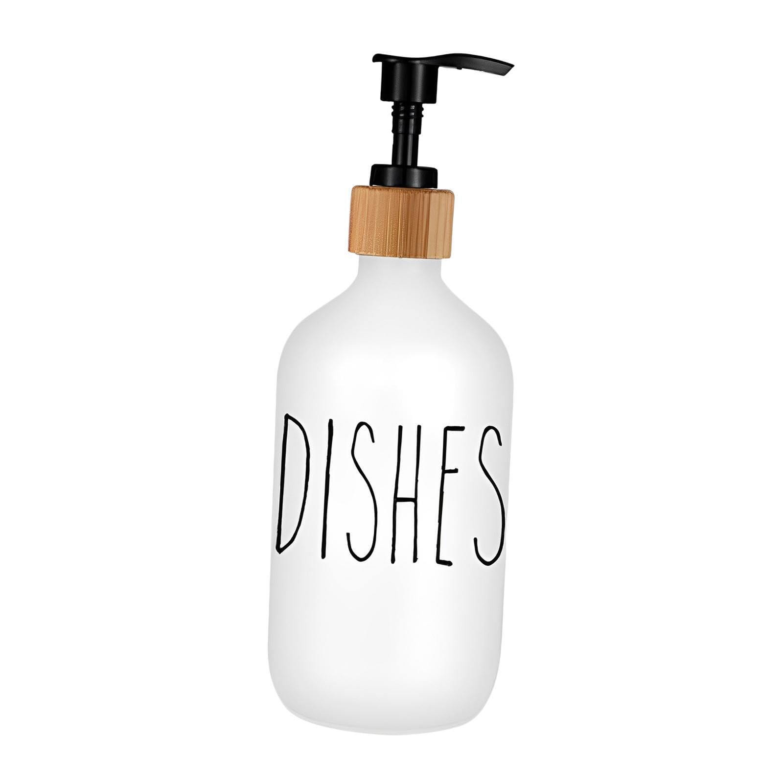 PIXZCSA Practical Soap Lotion Dispenser Waterproof Aesthetically Pleasing 500ml Pump Bottles Refillable Bottle Bathroom Pump Bottles For Liquids Empty, White Dishes, 7x21.6cm