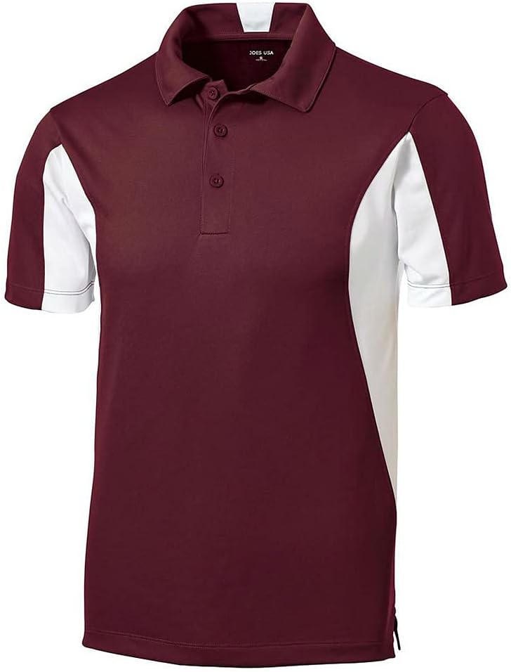 Joe's Men's Moisture Wicking Side Blocked Micropique Polos - Regular, Big & Tall Sizes