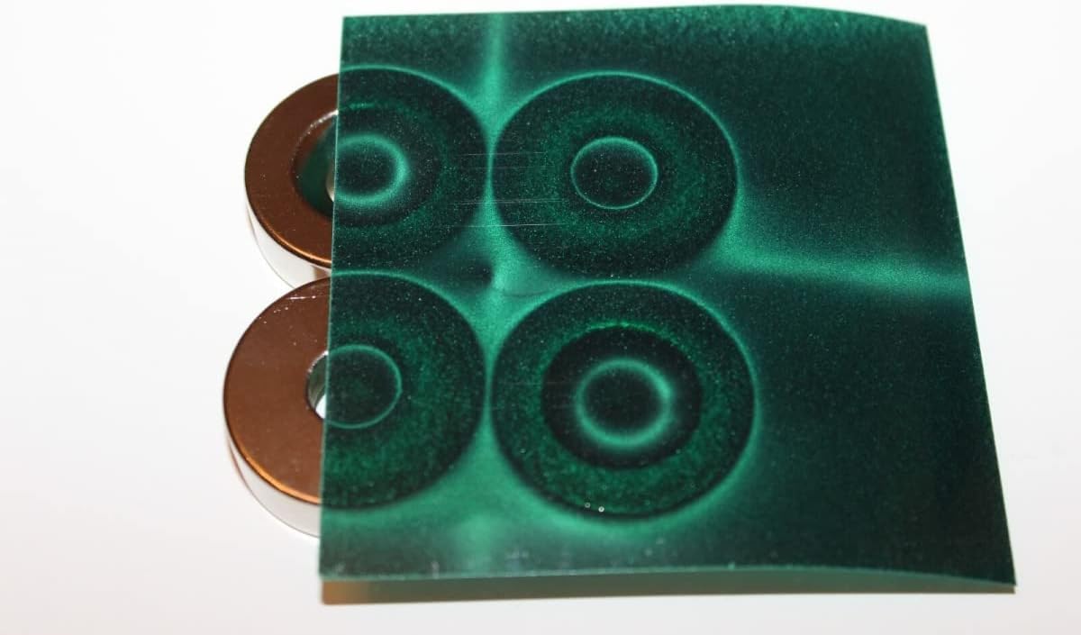Documento di Campo Magnetico, Campo Magnetico Visualizzatore di Campo Magnetico per Scienza Istruzione Esperimenti Studenti E Insegnanti(50 × 50 Mm)