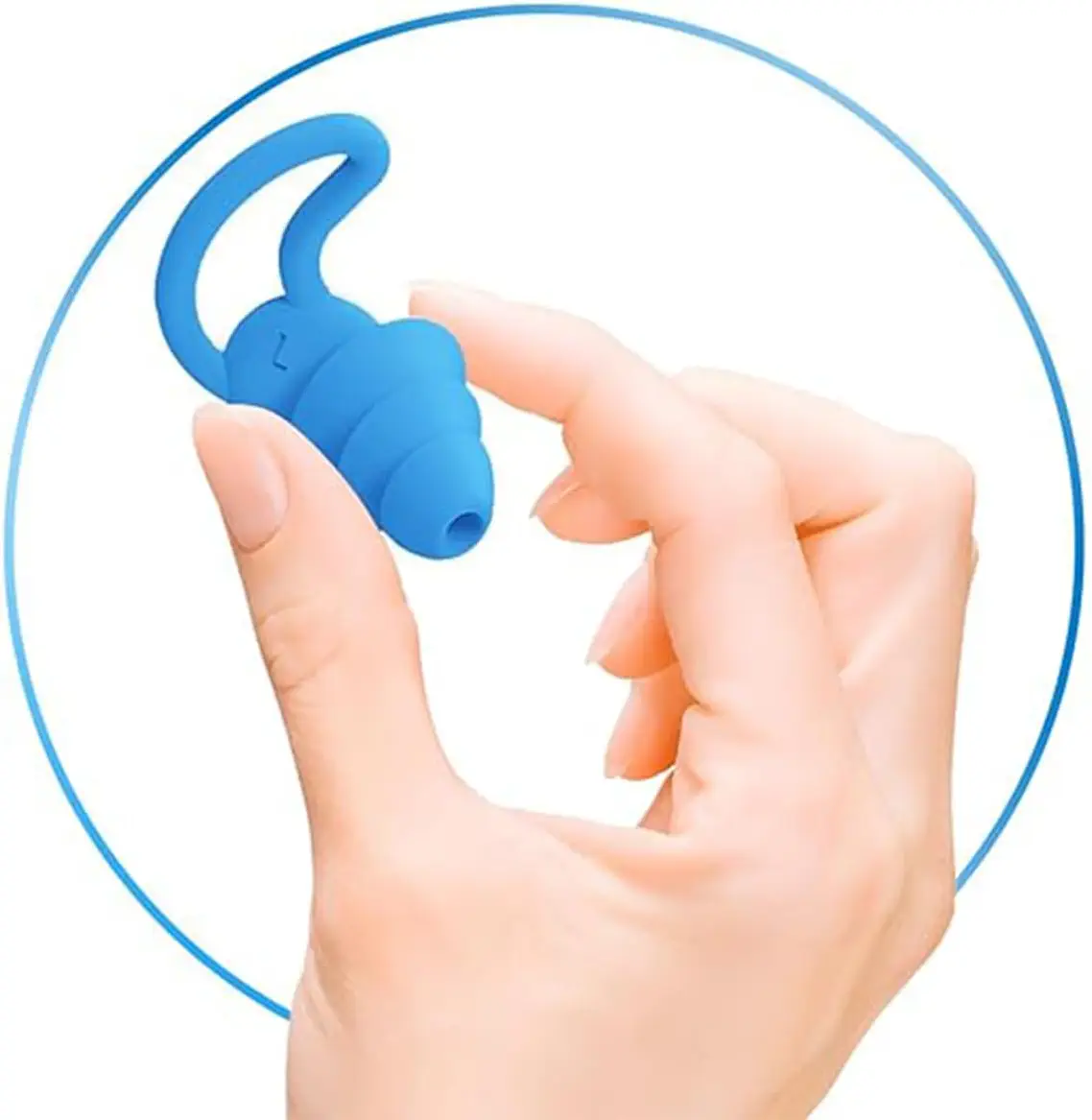 TUHIMO Ear Plugs for Sleeping Noise Cancelling, Ear Plugs for Noise Reduction Silicone, Reusable Soft Sleep Ear Plugs,Hearing Protection Earplugs Sound Blocking, Blue