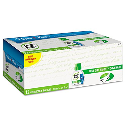 Paper Mate 5640115 Liquid Paper Fast Dry Correction Fluid, 22 mL, 12 Count - Thumbnail 2