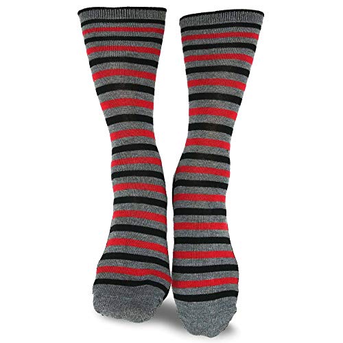 Women And Girls Valued Trouser Socks 12-Pair Crew Socks (Thin Stripe_12Pair) #TOP7