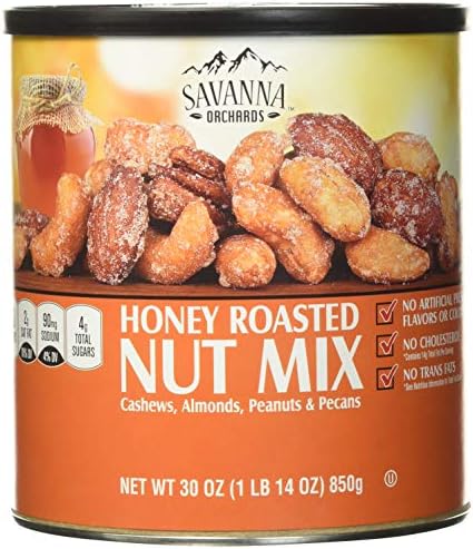 Savanna Orchards Gourmet Honey Roasted Nut Mix, 30 Ounce (Pack of 2)