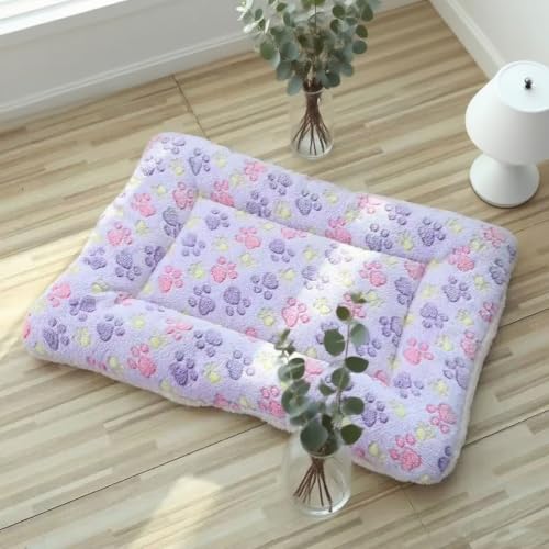 ペットベッドパッド リバーシブル ソフトで快適な犬用ケージパッド クレート用 洗濯機洗い可能 クレートパッド 小型・中型・大型犬・猫用 丈夫なクレートベッド&マット,紫色,2XL