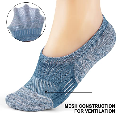 Image of Gonii Womens No Show Socks Athletic Ankle Socks Cushioned Running Low Cut | Breathable fabric, Reinforced toe heel, Thick sole pad, Anti-slip heel grip, Sweat-wicking, Anti-shrink, Sport & casual wear