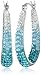 Sterling Silver Hoop Earrings set with Faded Blue Ombre Swarovski Elements