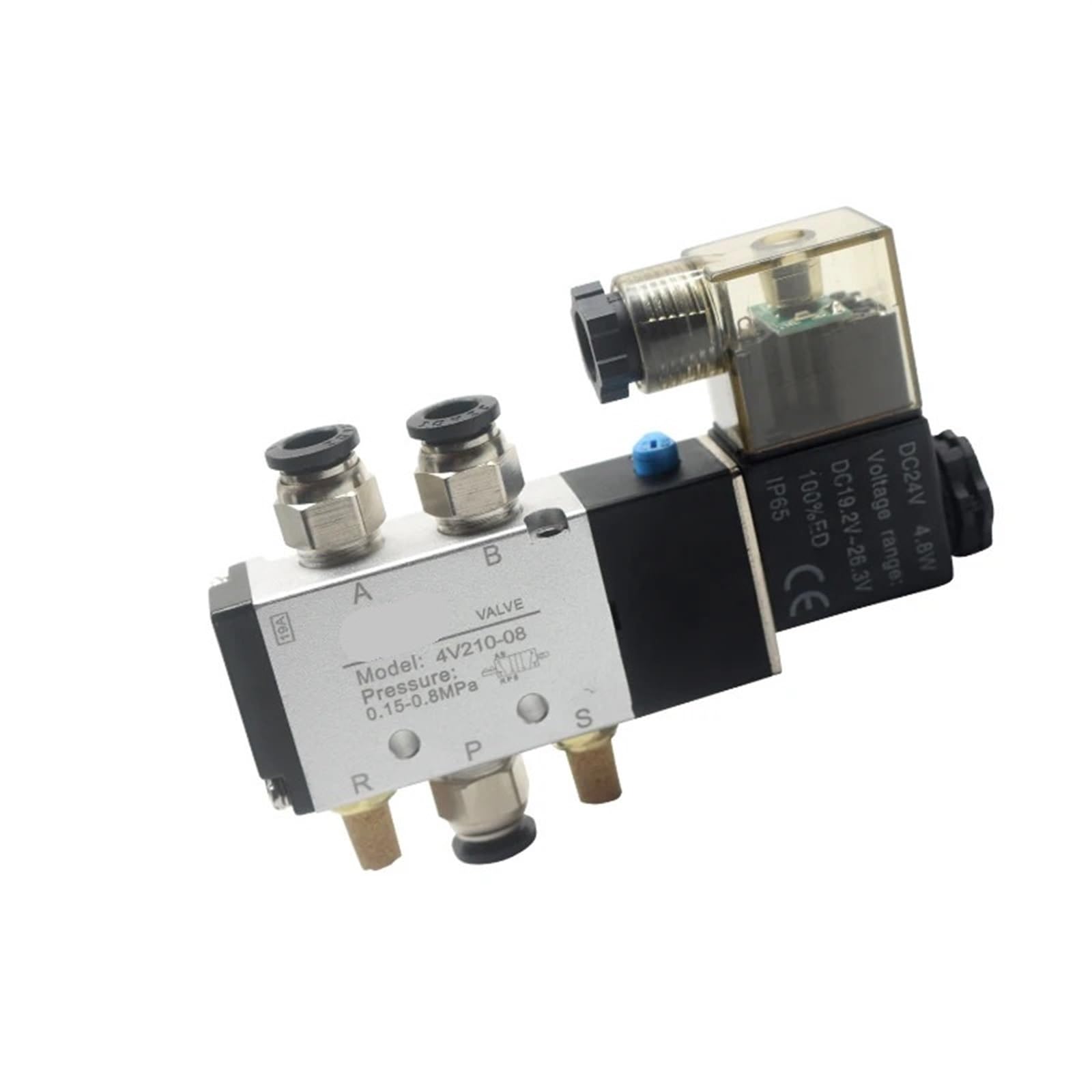 Électrovanne pneumatique 4V310-15 DC24V avec raccord 6mm à 2 positions et 5 voies pour circuit d'air