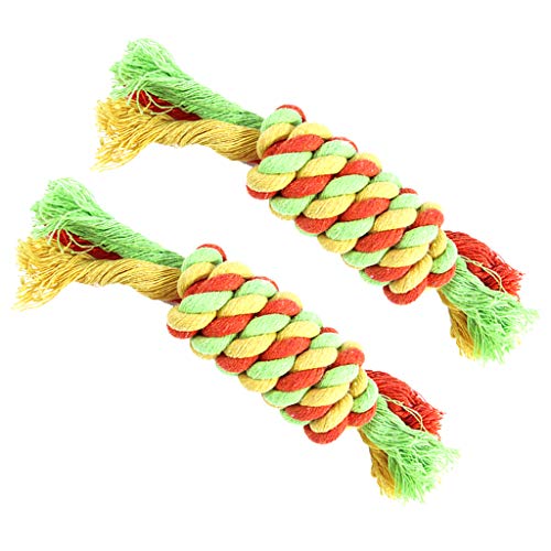 Homozy 2 brinquedos para cães pequenos, médios e grandes – brinquedo de corda de algodão mastigável