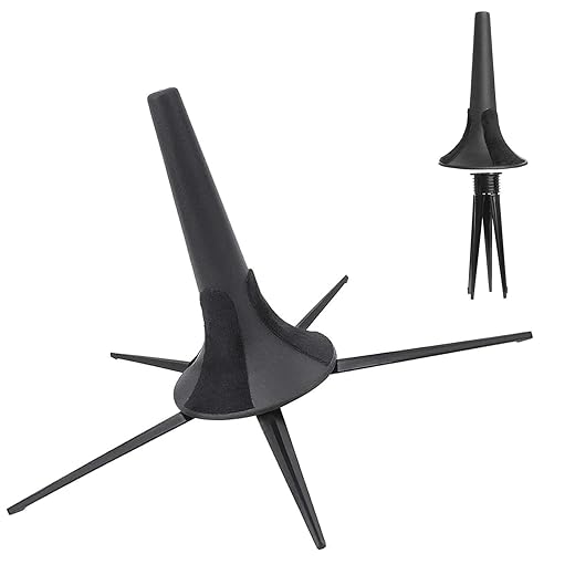 Trumpet Stand Portable Metal 5-Leg Trumpet Stand Holder Foldable Trumpet Holder Accessories for Trumpet Cornet Brass Instrument 1 Pcs