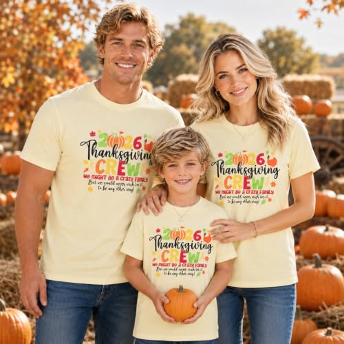 FAYALEQ 2026 Family Thanksgiving Shirts Thanksgiving Crew Matching Shirt - image 5
