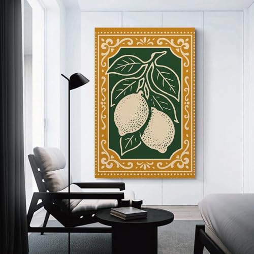 Affiche Lemons and Leaves art sur toile moderne aux finitions soignées