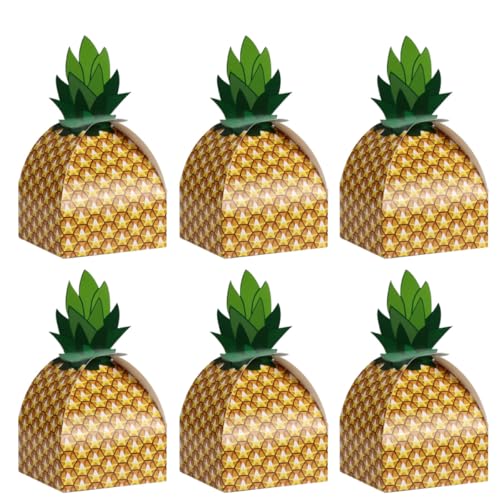Boîtes à bonbons en papier kraft d'ananas pour décorer vos tables de mariage et fêtes d'été