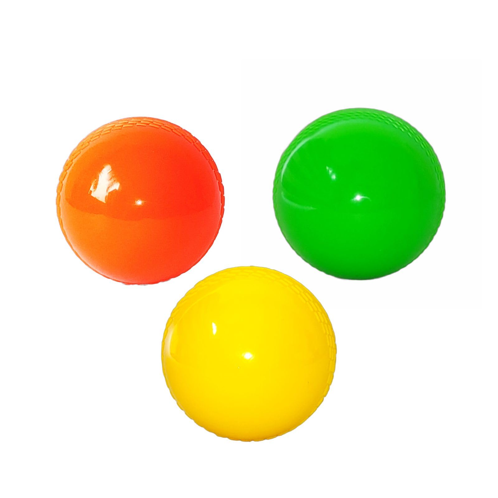 Synthetic Wind Ball for Cricket Multicolour Standard Size (Pack of 3)