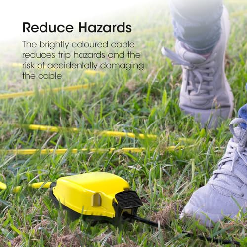 SLx Outdoor Extension Lead 5m Heavy Duty Extension Cable Single Socket Extension Lead 'H' Frame Cord Plug Thermal Cut Out for Garden, Lawn Mower, Office 13A Fused UK Plug - Image 4