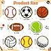 X1zuue Ball Sports Chenille Iron on Patches-16Pcs Kids Football Baseball Basketball Soccer Golf Repair Patches Kit Sew on Embroidered Applique DIY Accessory for Backpack Clothes Pants Hats Jeans