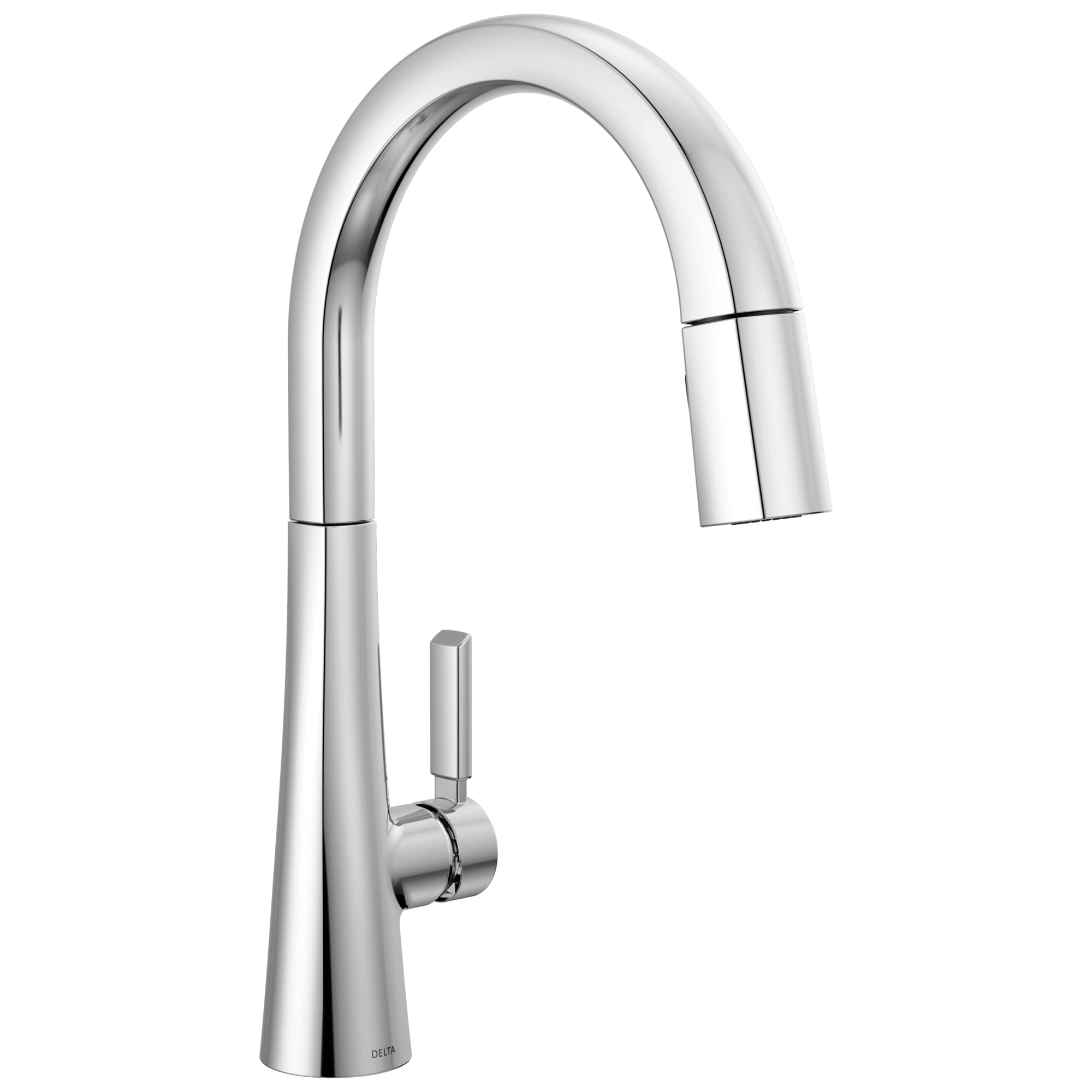 Delta Faucet Monrovia Pull Down Kitchen Faucet Chrome, Chrome Kitchen Faucets with Pull Down Sprayer, Kitchen Sink Faucet, Faucet for Kitchen Sink with Magnetic Docking, Lumicoat Chrome 9191-PR-DST