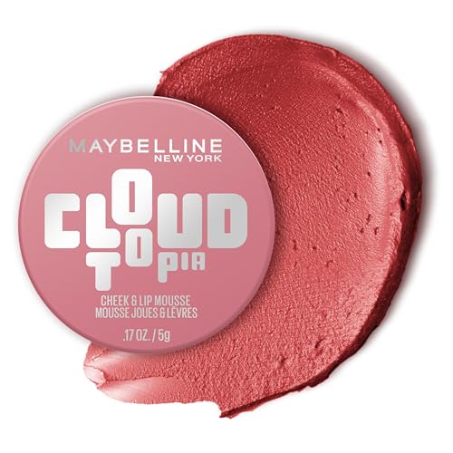 Maybelline Cloudtopia Blush for Cheeks and Lip Mousse Ultra-Vivid Pigmented Formula for Up to 14HR of Blush and Lip Makeup Color Enchanted Mauve 1 Count