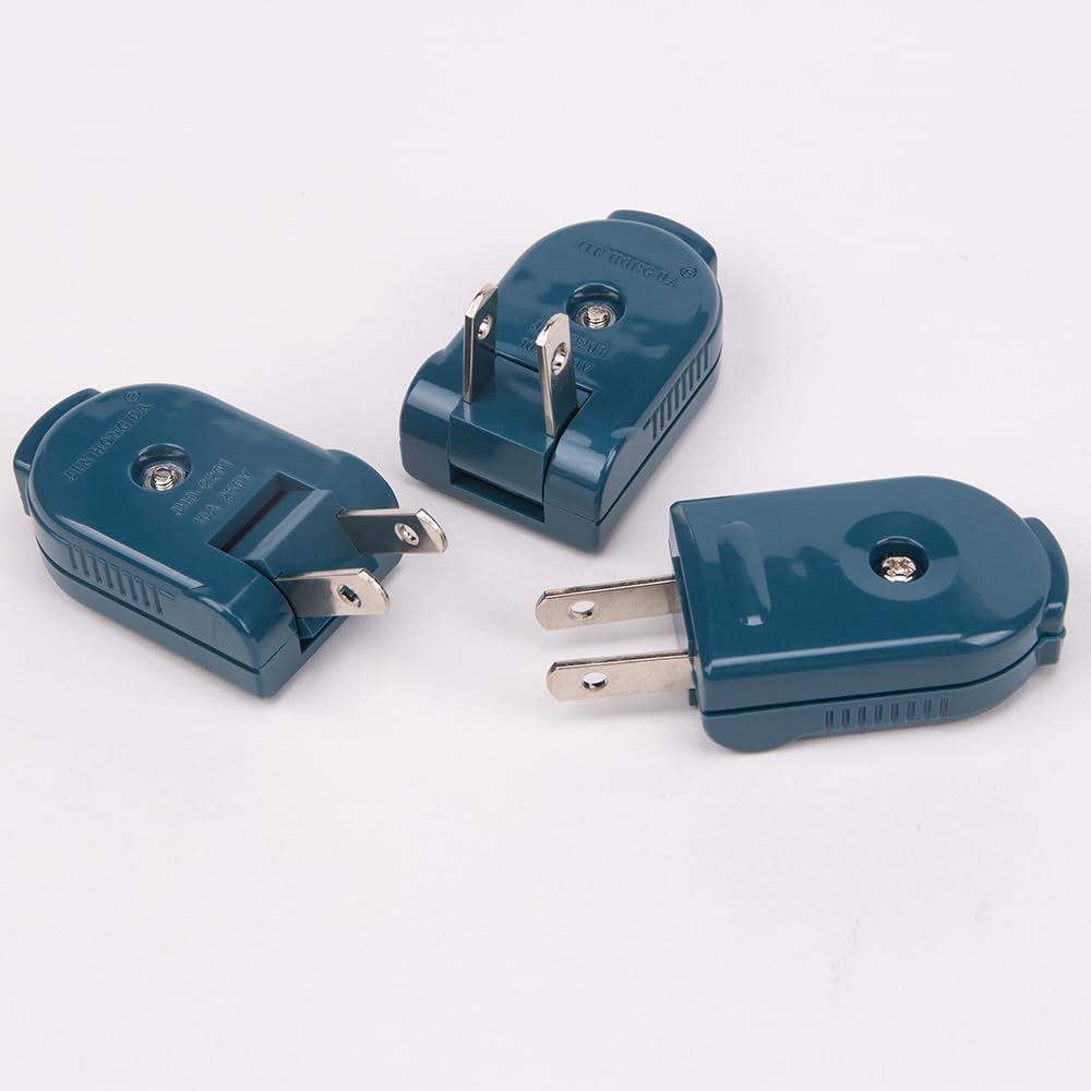 2-Pack Female Electrical Plug Connectors – 125V 15A 3-Prong Extension Cord Ends – USA Standard Replacement For Appliances, Power Tools, And Home Wiring