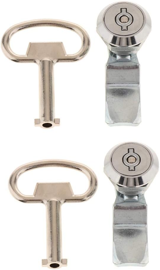 2xFlat Cam Lock Cylinder Latch for Drawer Cabinet Toolbox RV Camper Cam Lock