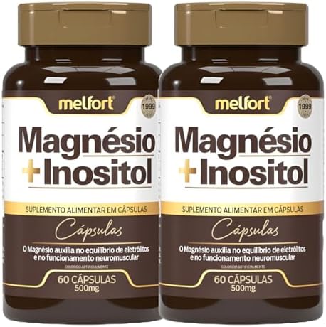 2x Magnésio Inositol 500mg 120 Cápsulas