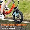 AIWARGOD 16" Small Folding Electric Bike, Max 40Miles Range(Pedal-Assist) & 22Mph Power by 500W Motor, Foldable E-Bike with Removable Battery, Front Suspension and Gift Electric Bicycle for Adults #4
