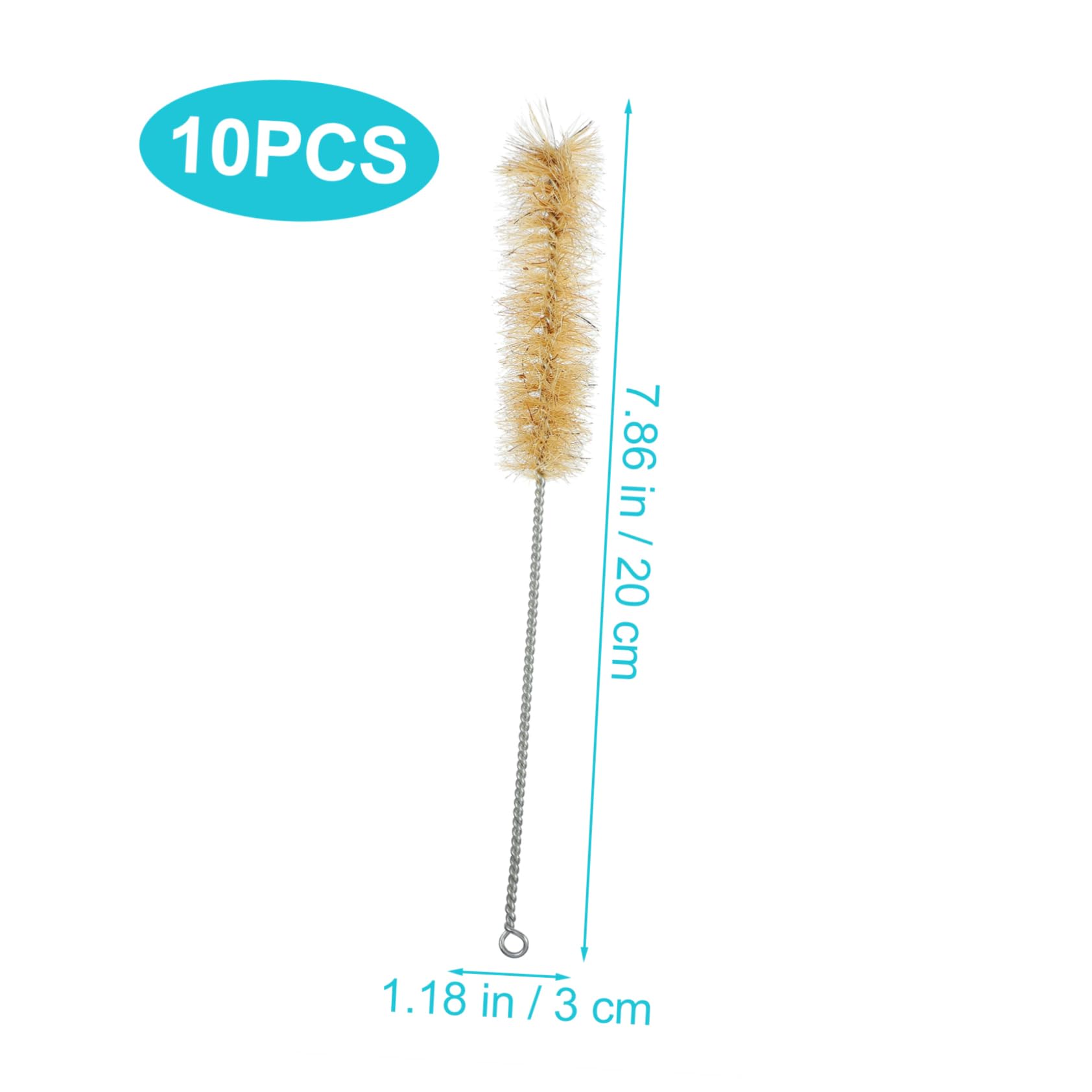 ERINGOGO 10Pcs Test Tube Brush Multifunctional Tube Cleaner for Labs Comfortable Grip Design for Cleaning of Chemistry Test Tubes and Bottles