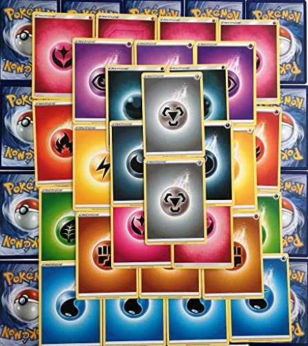 Pókemon - Juego de 45 tarjetas de energía (9 unidades, mezcla