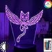 Produktbild sanzangtang LED-Nachtlicht 3D-Vision-Sieben Farben-Fernbedienung-Kindernachtlicht Fairy Tail Cat Happy Fly Picture LightNachtlicht batteriebetrieben