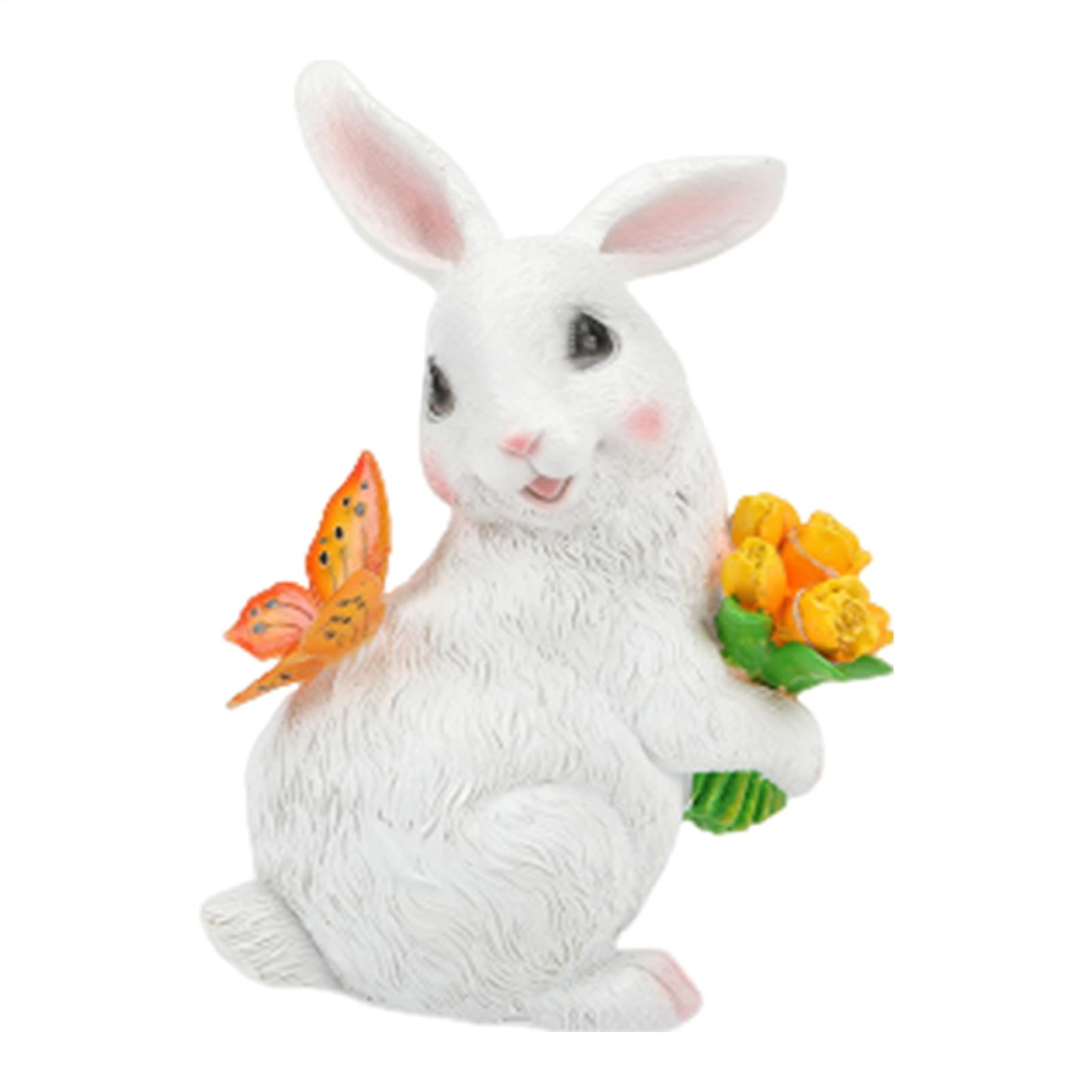 Figurine de lapin de jardin solaire en résine déco extérieure animaux