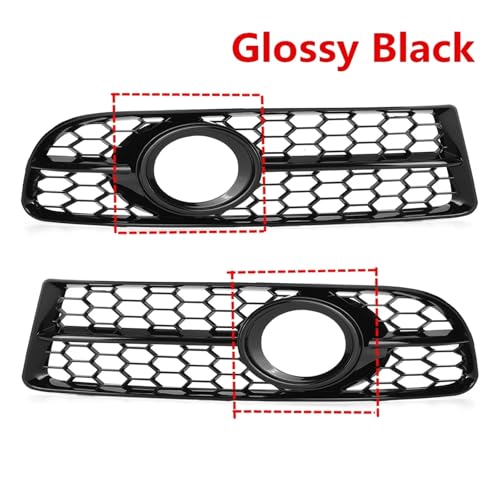 Grille de phare antibrouillard A4 B7 SLine en nid d'abeille noir brillant