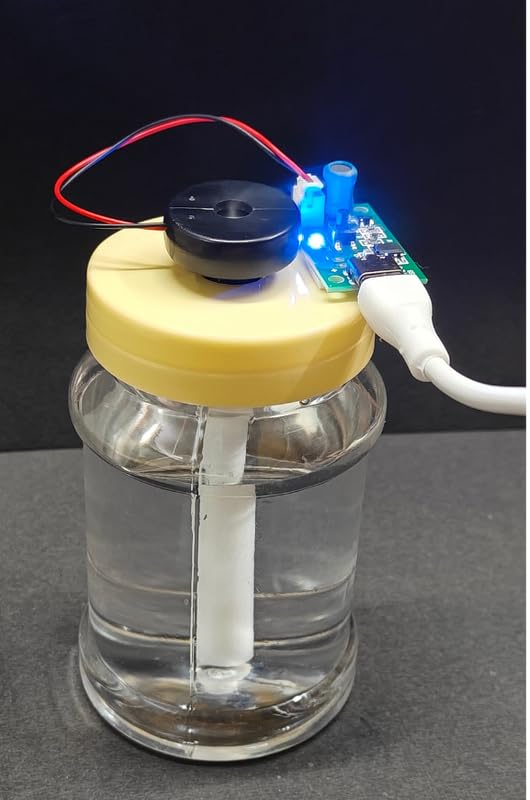 DIY Ultrasonic Cool Air Humidifier Mist Maker Fogger with 100ml Jar Kit Type C 5V Circuit Board Module for Room Office Aquarium Car