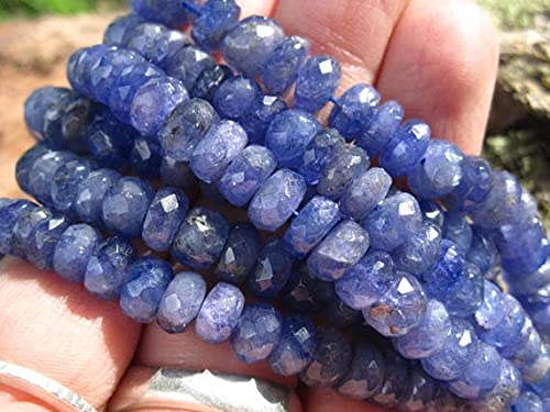 Tanzanite perles rondelles 7mm x 4mm pour fabriquer un cadeau personnalisé