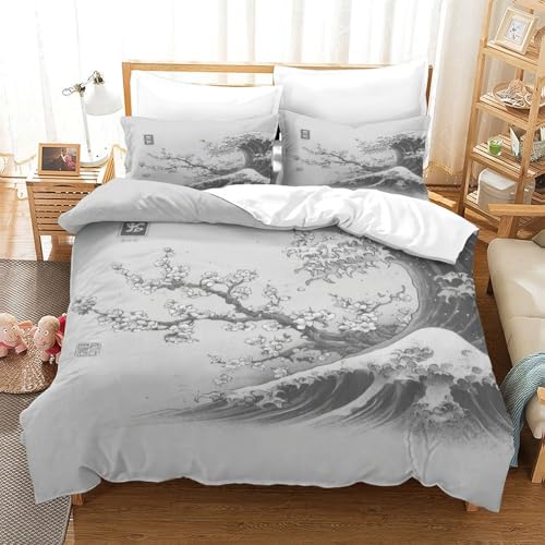 Housse de couette cascade anti-acarien avec fermeture éclair super king - 3
