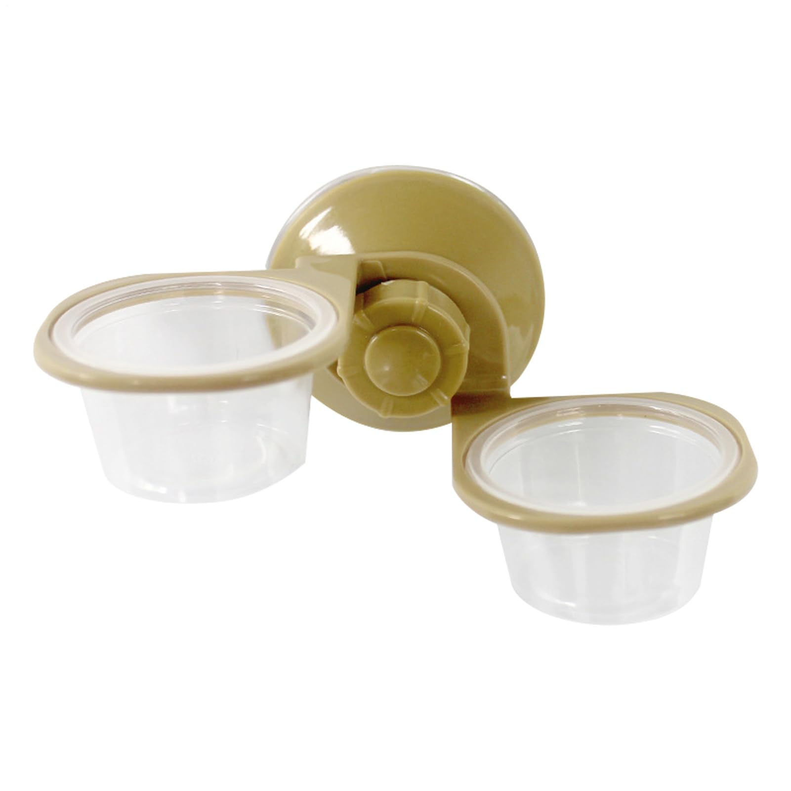 – Lizard Water Bowl - Double Bowl Gecko Feeder | Chameleon Feeding Food, Reptile Food and Water for Crested Gecko Lizards Reptiles Pets