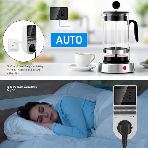 Minuterie électrique 3680W programmable Écran LCD Lot de 3