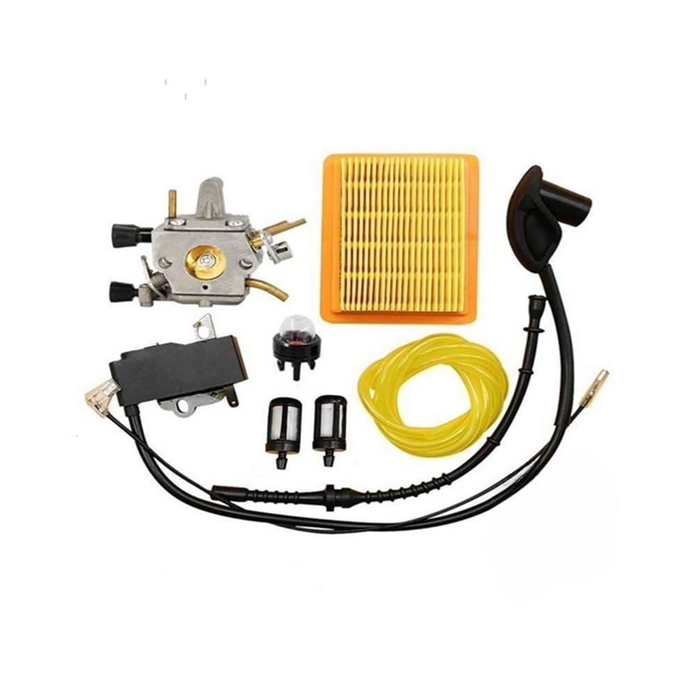 Kit de filtro de aire, bobina de encendido y carburador compatible con FS120, FS200 y FS250