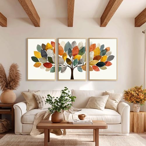Décoration murale abstraite triptyque moderne pour salon chic