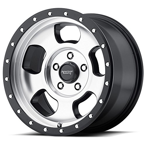 American Racing AR969 Ansen Off Road Wheel with Machined Finish and Satin Black Ring (15x8  5x114.3mm, -19 offset)